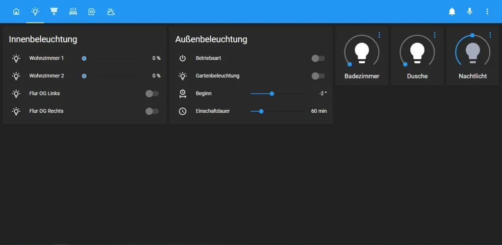 Lovelace UI - Seite 2 - Licht