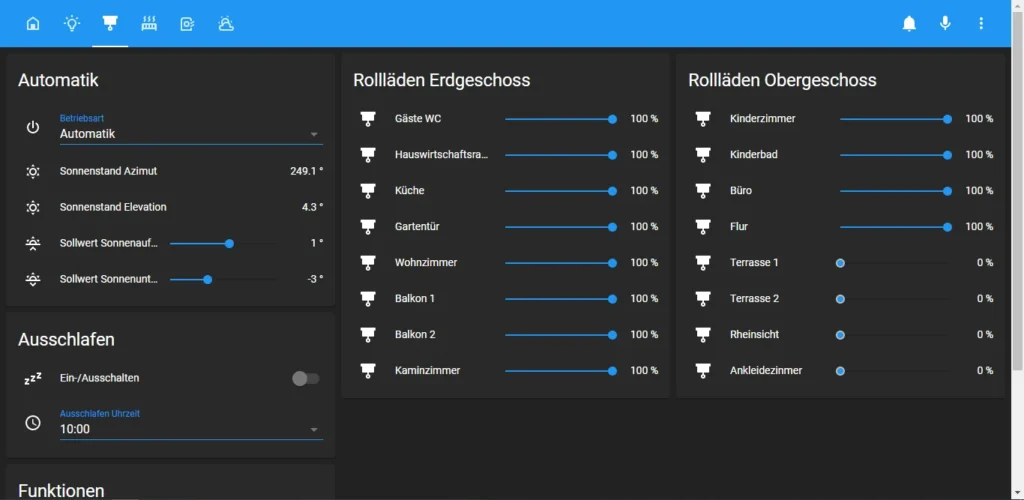 Lovelace UI - Seite 3 - Rollläden