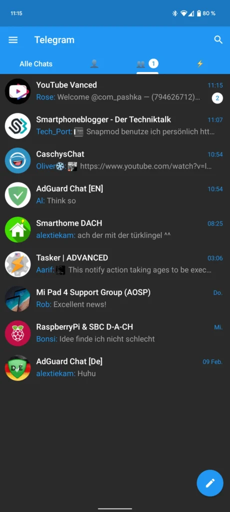 Meine Telegram Gruppen