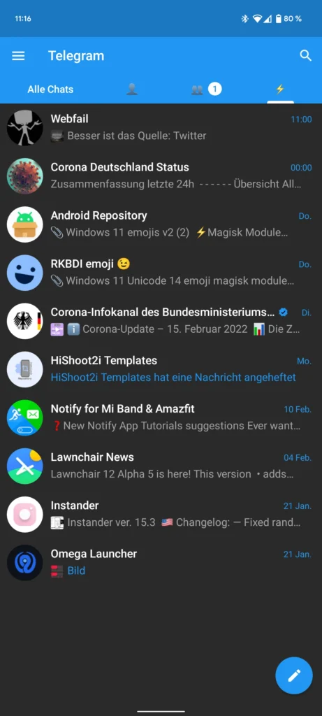 Meine Telegram Kanäle