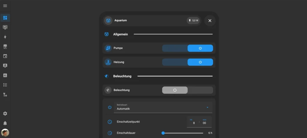 Home Assistant - Aquarium Dashboard